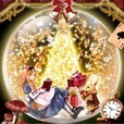 アリス in クリスマス 時計付きライブ壁紙