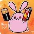 桃うさ電池～かわいい無料の電池ウィジェット～