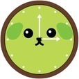 豆しばまんまる時計ウィジェット
