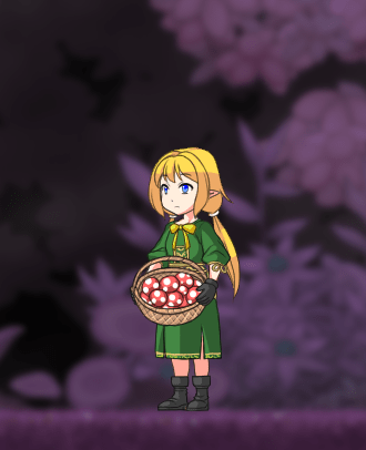 キノコ採りエルフ
