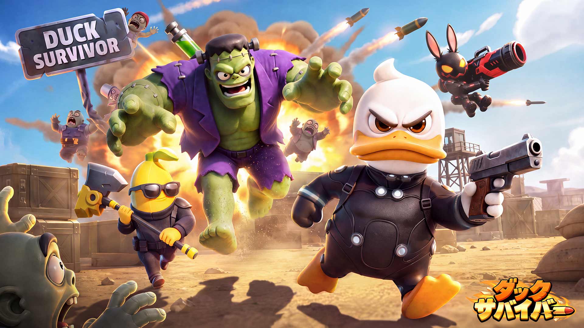 JOY MOBILE NETWORK PTE. LTD.新作『ダックサバイバー』本日10月16日より正式リリース開始！最大777連無料ガチャ＆豪華報酬を用意！[AD]