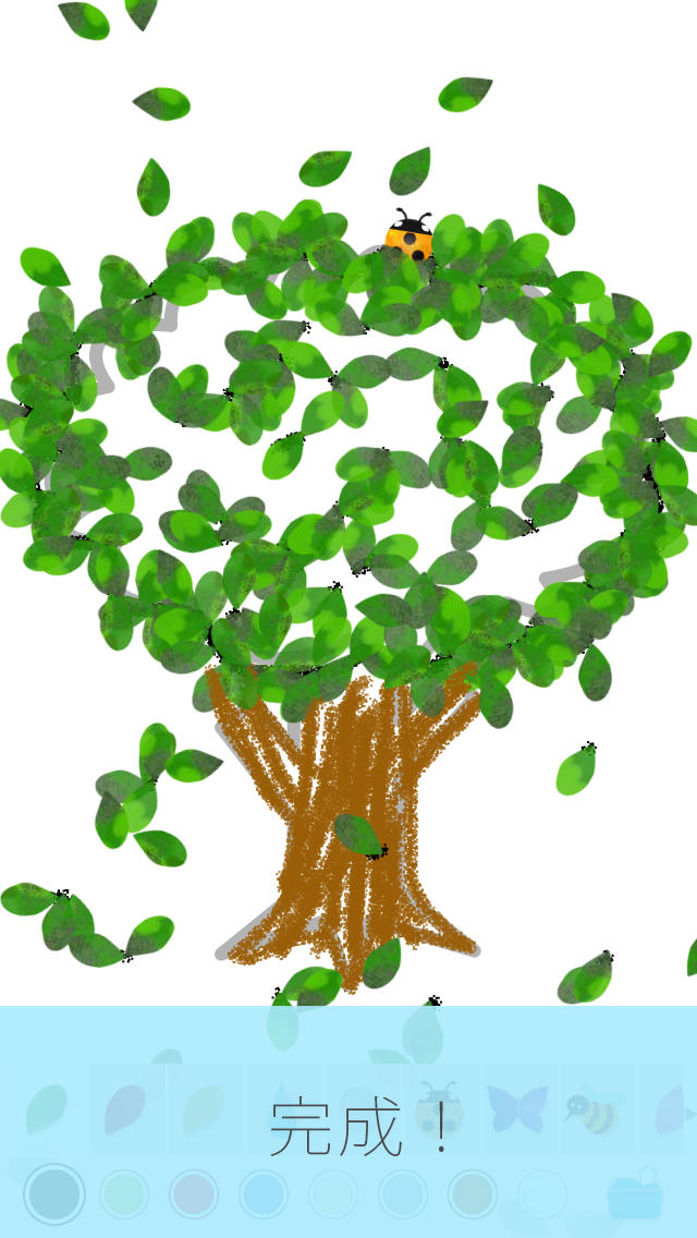 絵の上に葉っぱが積もるお絵かき - はっぱのスクリーンショット_3