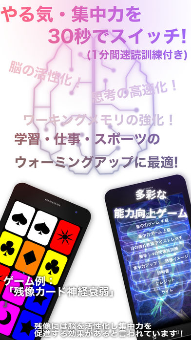 頭のソムリエ【やる気・集中力を30秒でスイッチ!  (1分間速読術訓練付き)】のスクリーンショット_1