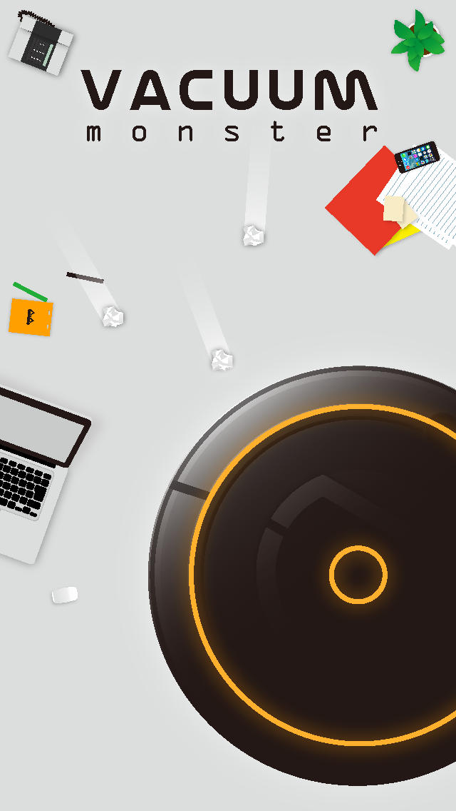 トロン風な未来からきた掃除機でゴミを一掃！「Vacuume Monster」のスクリーンショット_1