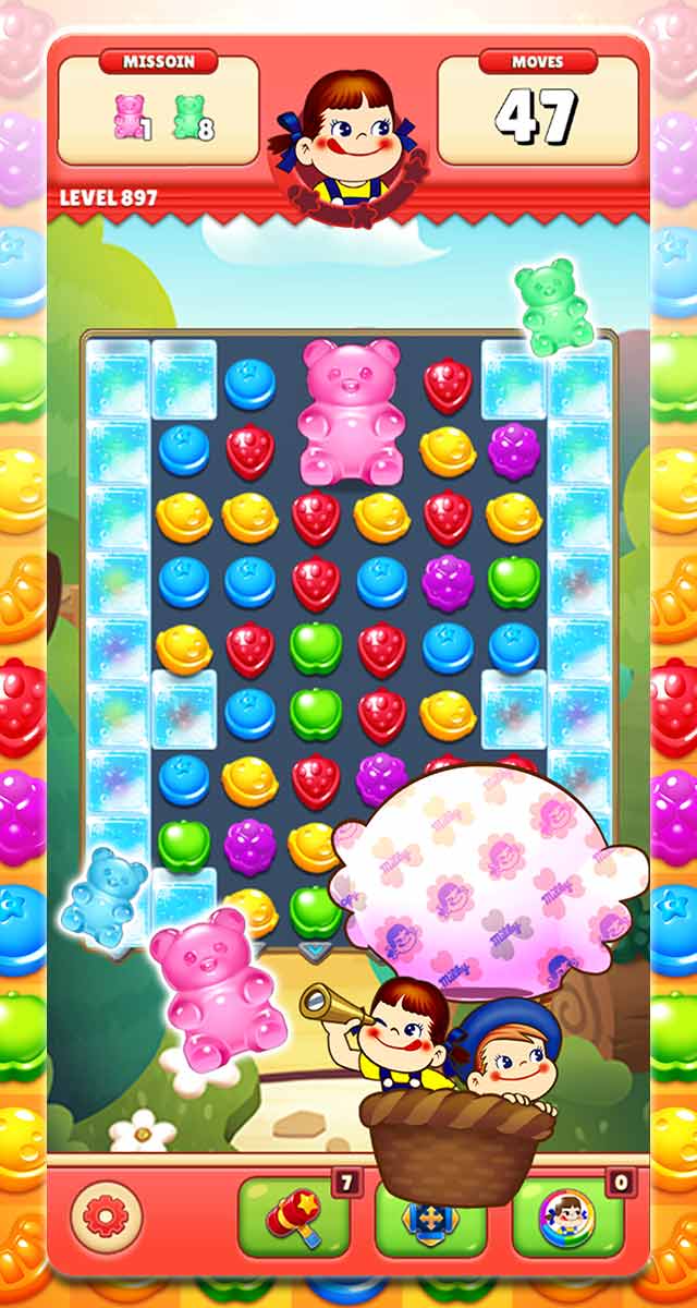 ミルキーマッチ：ペコちゃんパズルゲームのスクリーンショット_2