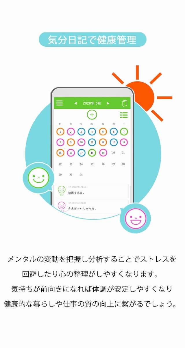 気分日記 気分を記録できるヘルスケアアプリのスクリーンショット_4