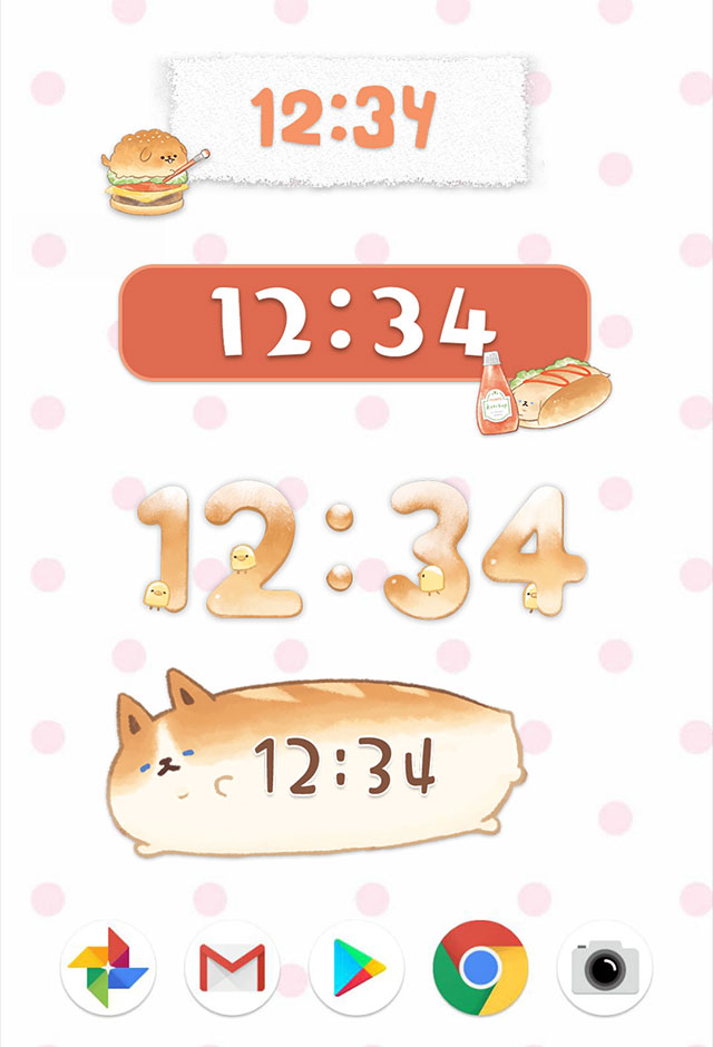 デジタル時計ウィジェット いーすとけん。無料クロックのスクリーンショット_1