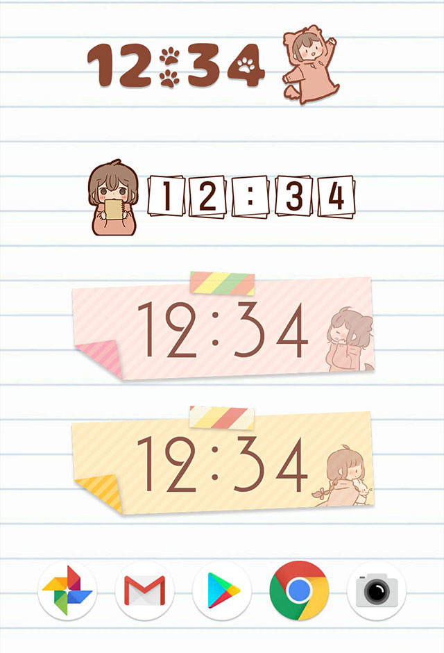 デジタル時計ウィジェット 素直になる無料クロックのスクリーンショット_3