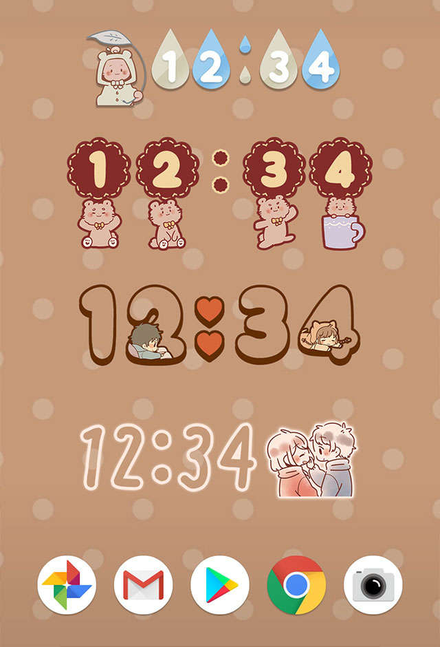 デジタル時計ウィジェット 素直になる無料クロックのスクリーンショット_5