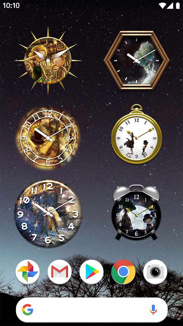 綺麗な時計ウィジェット無料 えんとつ町のプペルのスクリーンショット_2