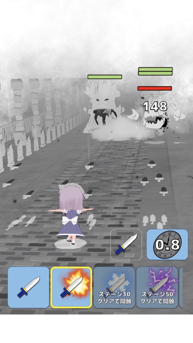 咲夜ナイフ 〜爽快ナイフ投げゲーム〜のスクリーンショット_3