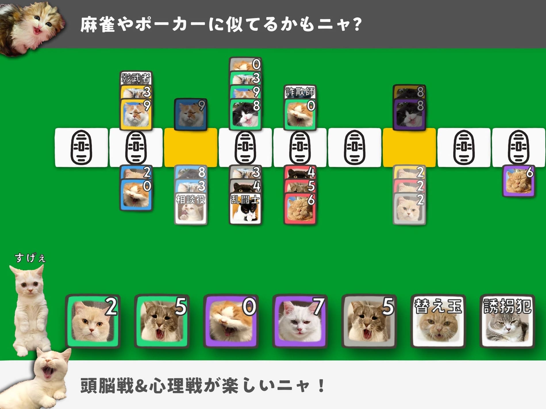 猫ヤクザの仁義にゃき戦い - オンライン対戦カードゲームのスクリーンショット_2