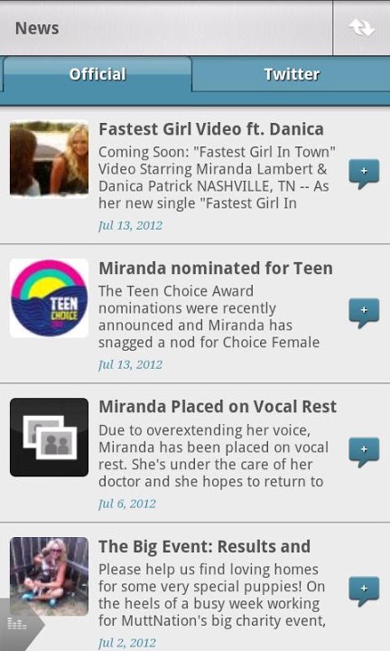 Miranda Lambert Official Appのスクリーンショット_3