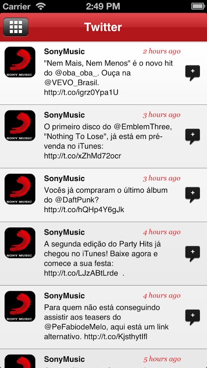 Sony Music Brasilのスクリーンショット_4