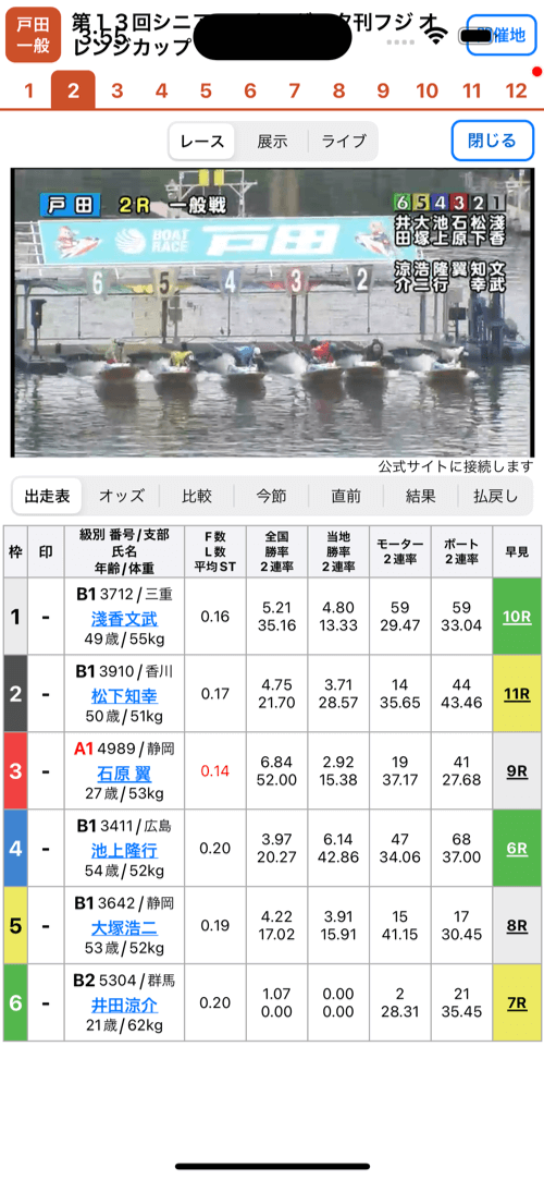 sibuki 競艇、ボートレースの予想、投票と収支管理のスクリーンショット_1