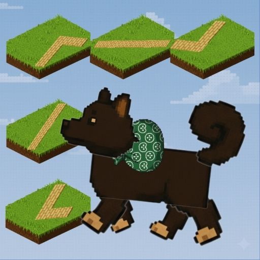 犬のおかげさま -一筆書きタイルソートパズルゲーム-のスクリーンショット_1