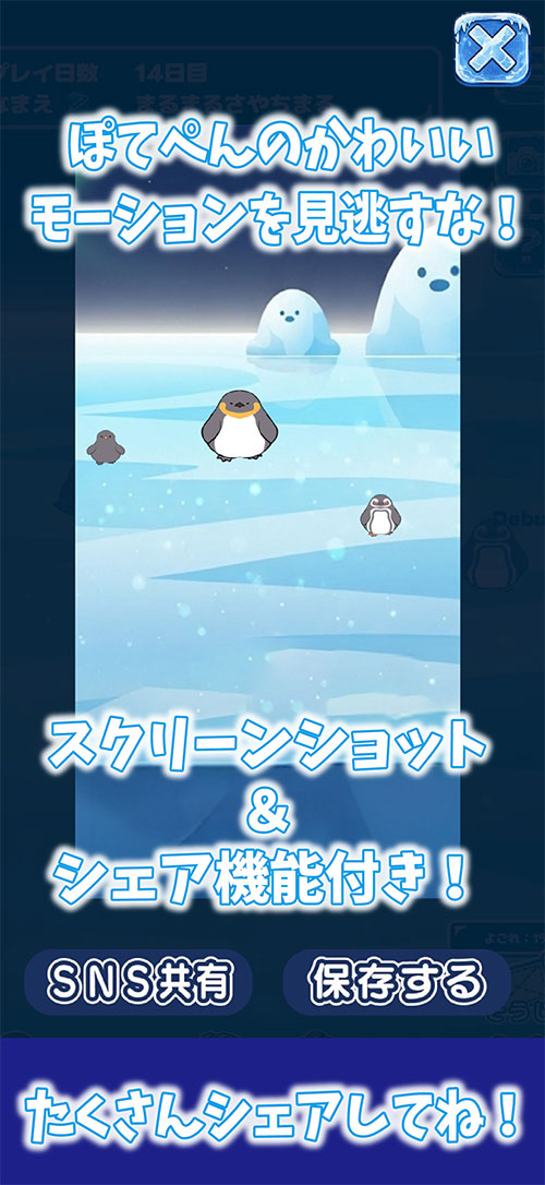 のんびり癒しのどうぶつ村 もちもちペンギン育成ゲームのスクリーンショット_4