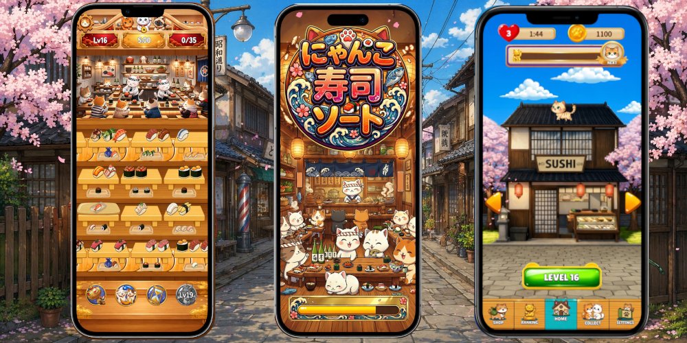 にゃんこ寿司ソートのスクリーンショット_2