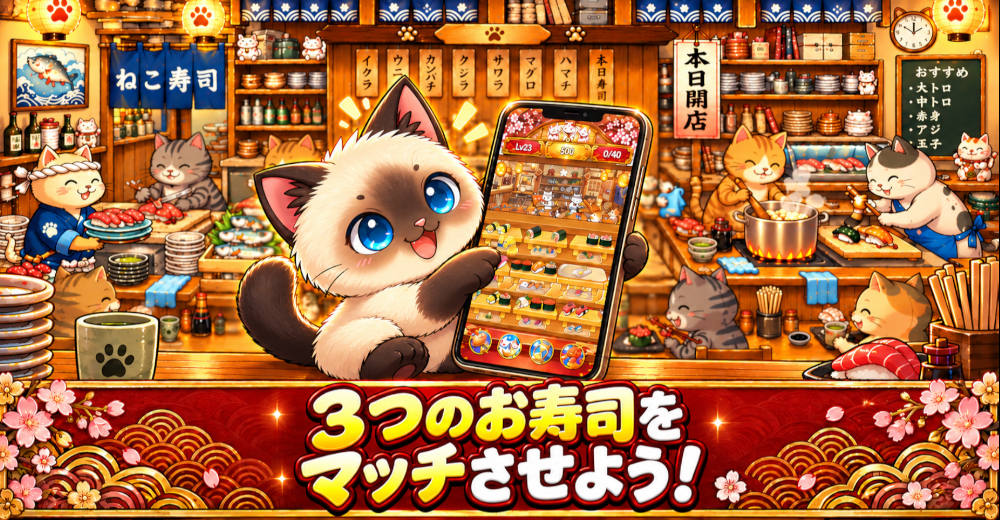 にゃんこ寿司ソートのスクリーンショット_2