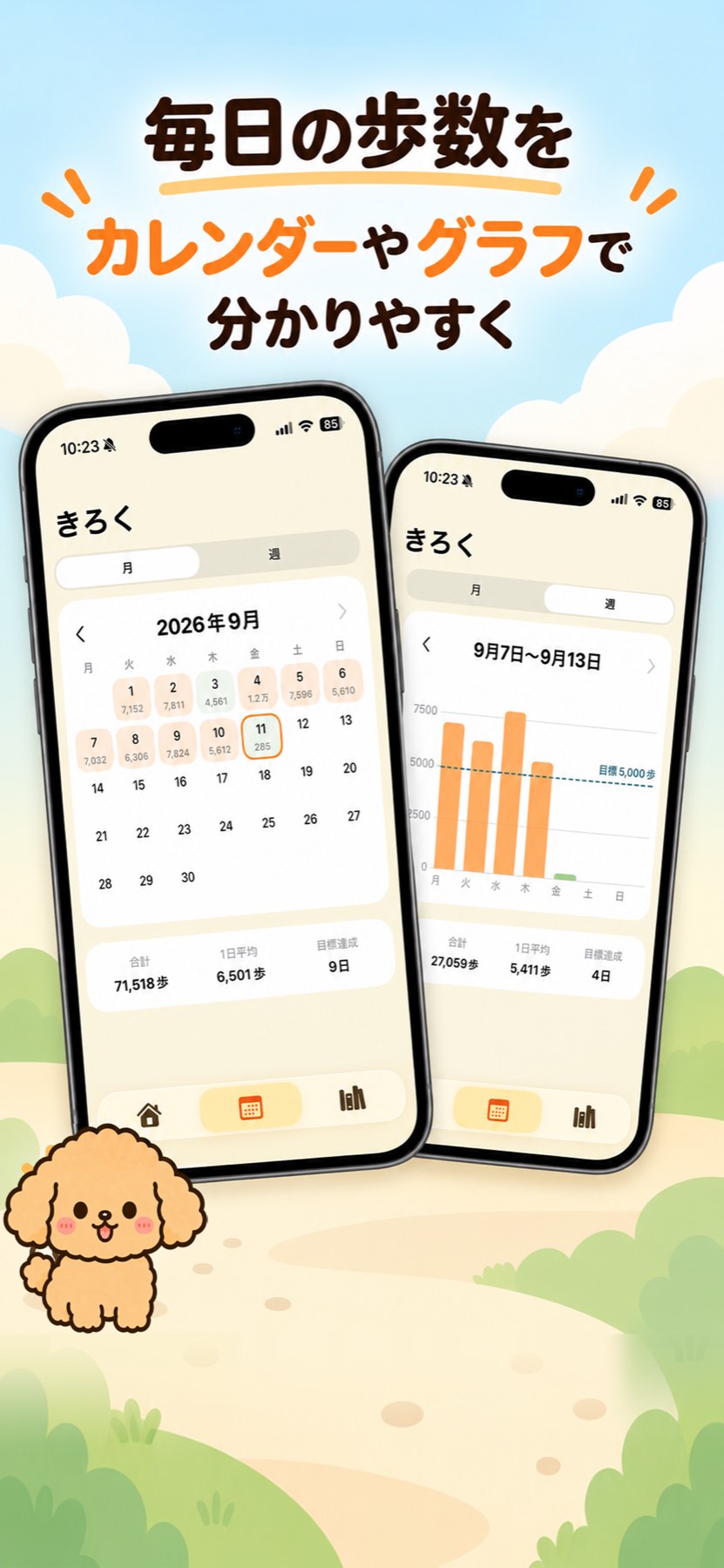 モコ歩数計 - かわいい動物と町づくりを楽しめる癒しの歩数計のスクリーンショット_4