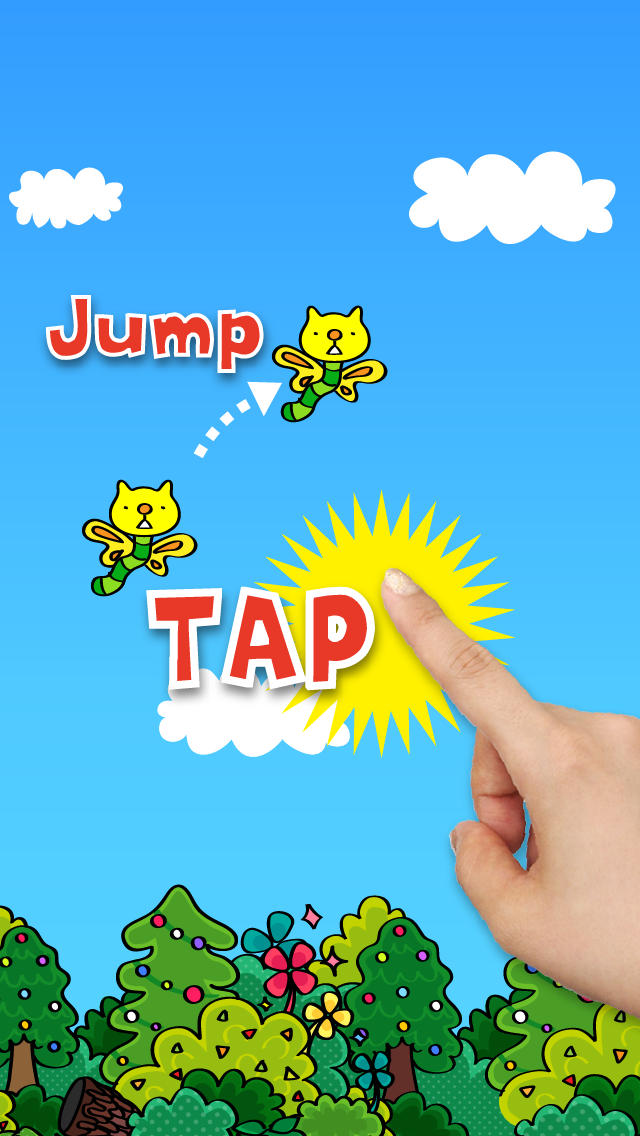 ねこむしそらをとぶ〜タップだけで遊べるやみつき無料ゲーム、かわいいにゃんこのキャラでひまつぶしのスクリーンショット_2