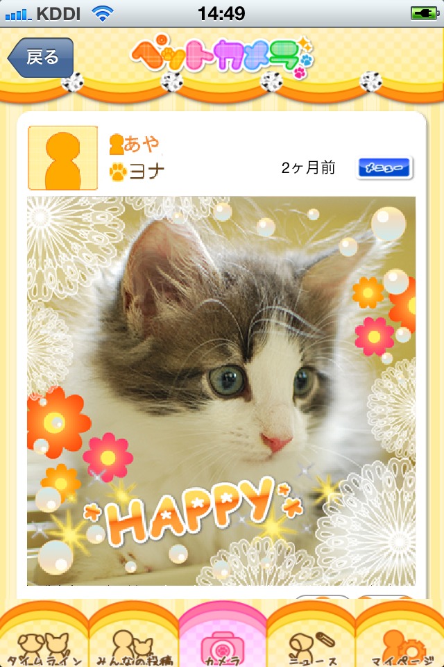 ペットカメラ　いぬ・ねこ・ペットの写真をかわいくデコろうのスクリーンショット_5