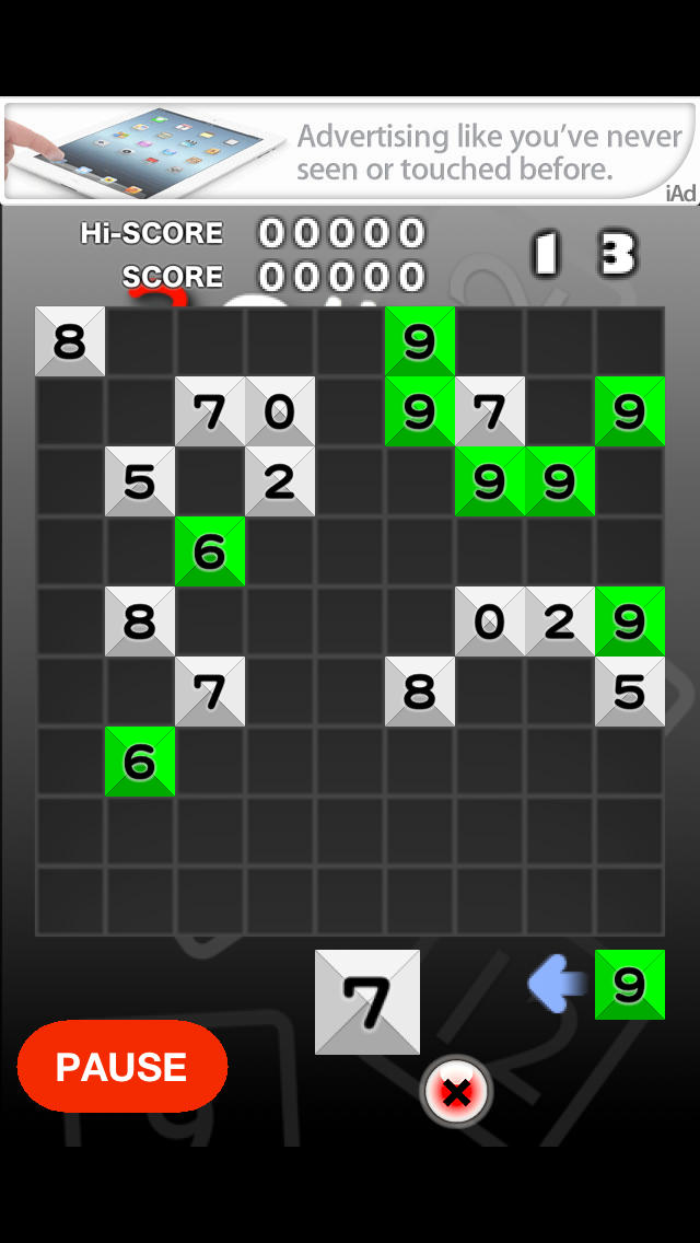 ３の倍数と３のつく数字にするパズルのスクリーンショット_1