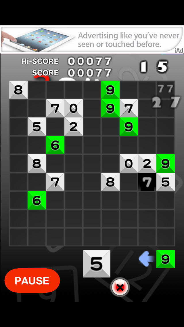 ３の倍数と３のつく数字にするパズルのスクリーンショット_2