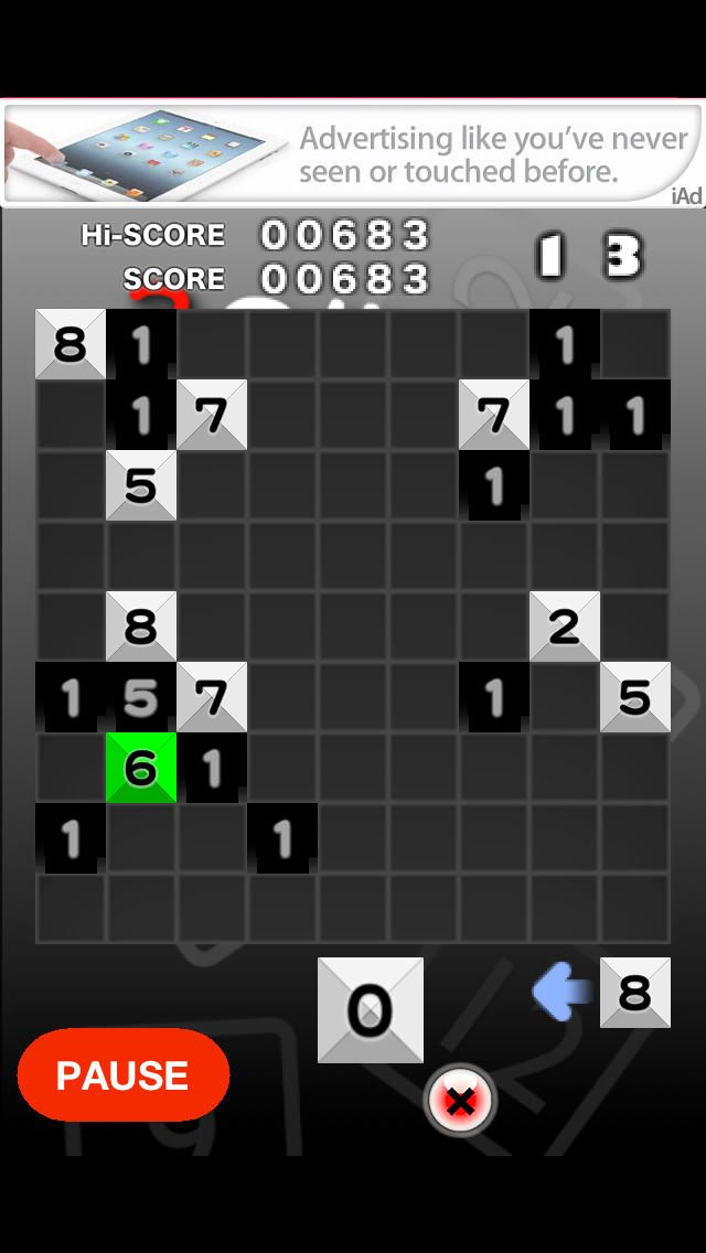 ３の倍数と３のつく数字にするパズルのスクリーンショット_3