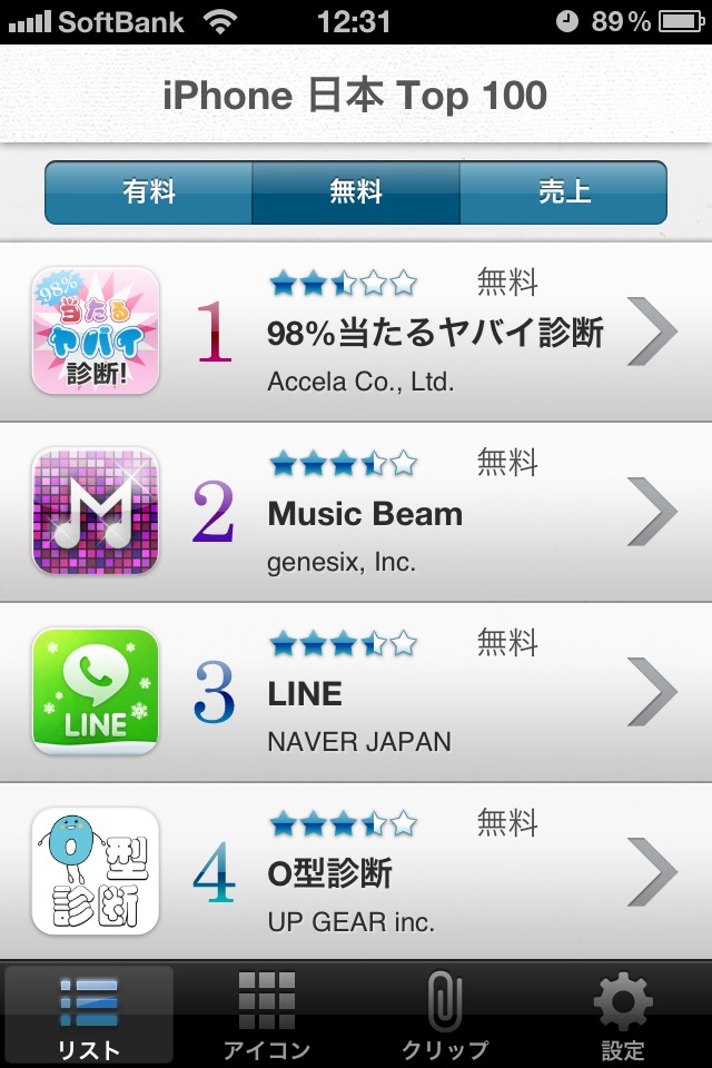 ゲームをしないあなたのためのランキング「NON-GAME RANKING」のスクリーンショット_1