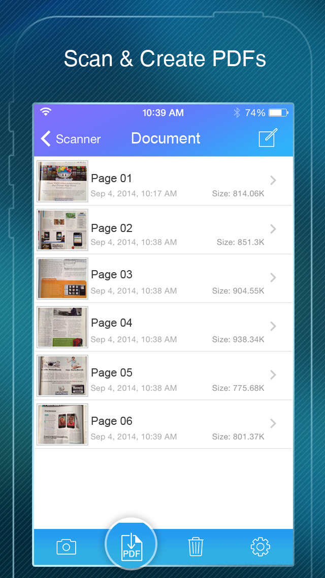 Pocket Scanner - Scan Images to Encrypted Multi-Page PDFsのスクリーンショット_2