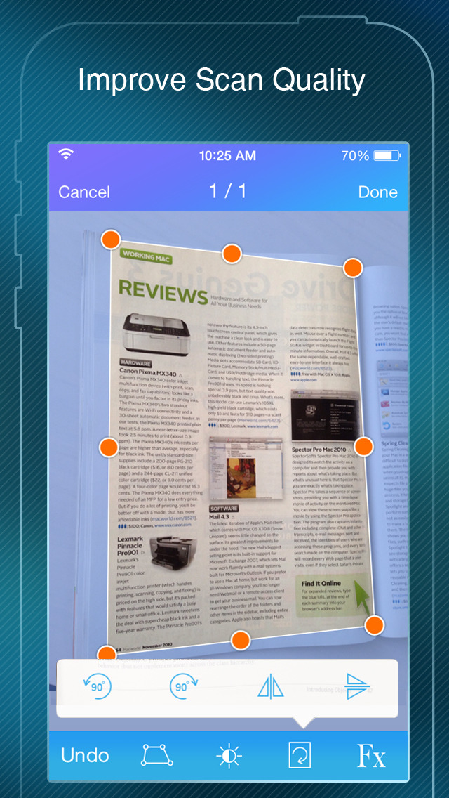 Pocket Scanner - Scan Images to Encrypted Multi-Page PDFsのスクリーンショット_3