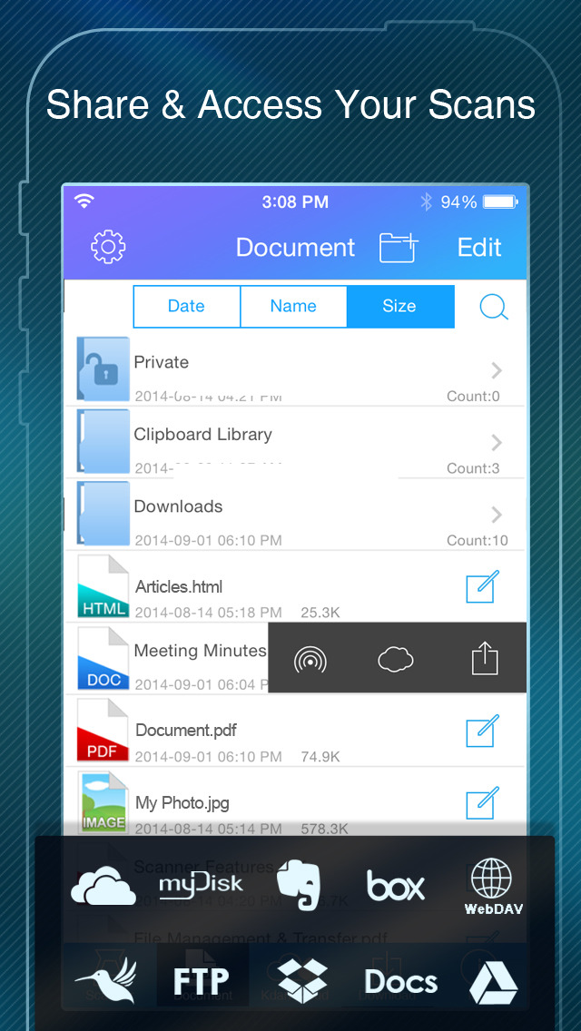 Pocket Scanner - Scan Images to Encrypted Multi-Page PDFsのスクリーンショット_4