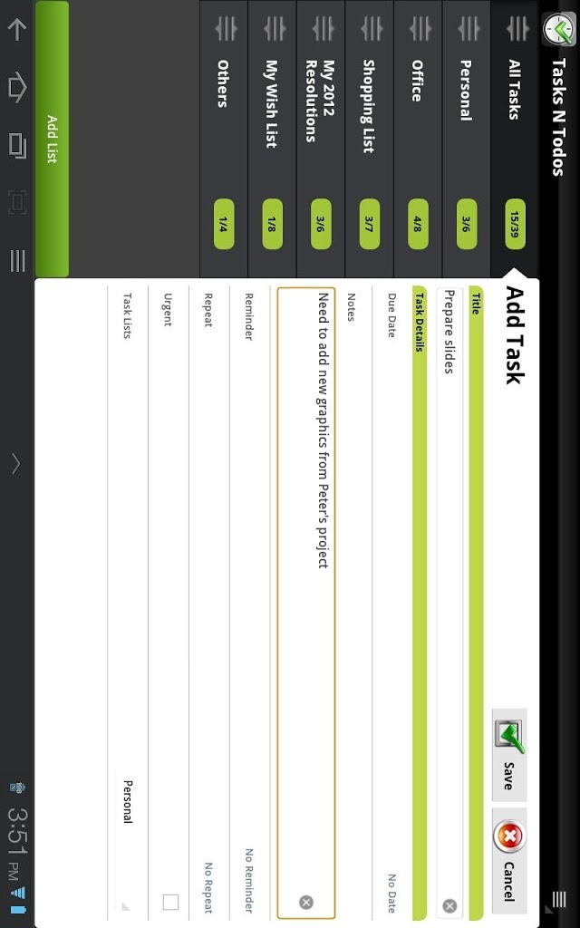 TNT Lite - To-Doリストの管理のスクリーンショット_1