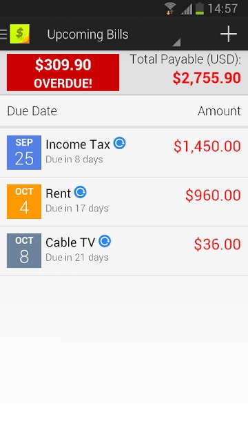 Bills Reminder Liteのスクリーンショット_5