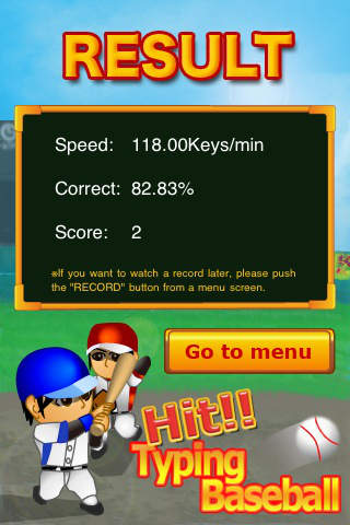 Hit!! Typing Baseballのスクリーンショット_4