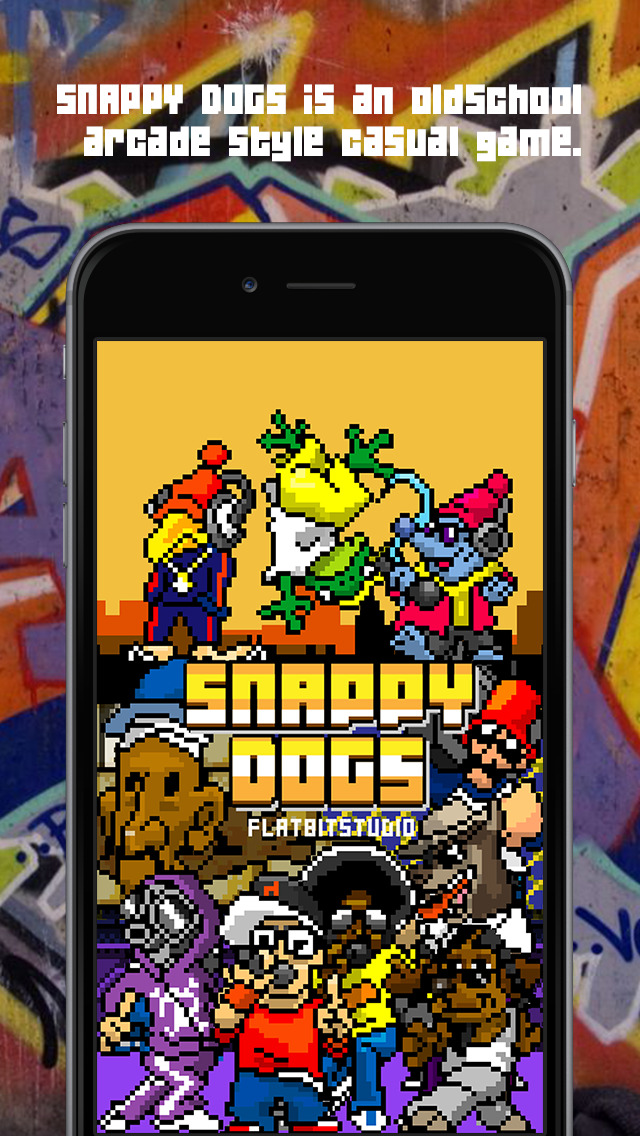 SNAPPY DOGS | 8bitでヒップホップなカジュアルゲームのスクリーンショット_1