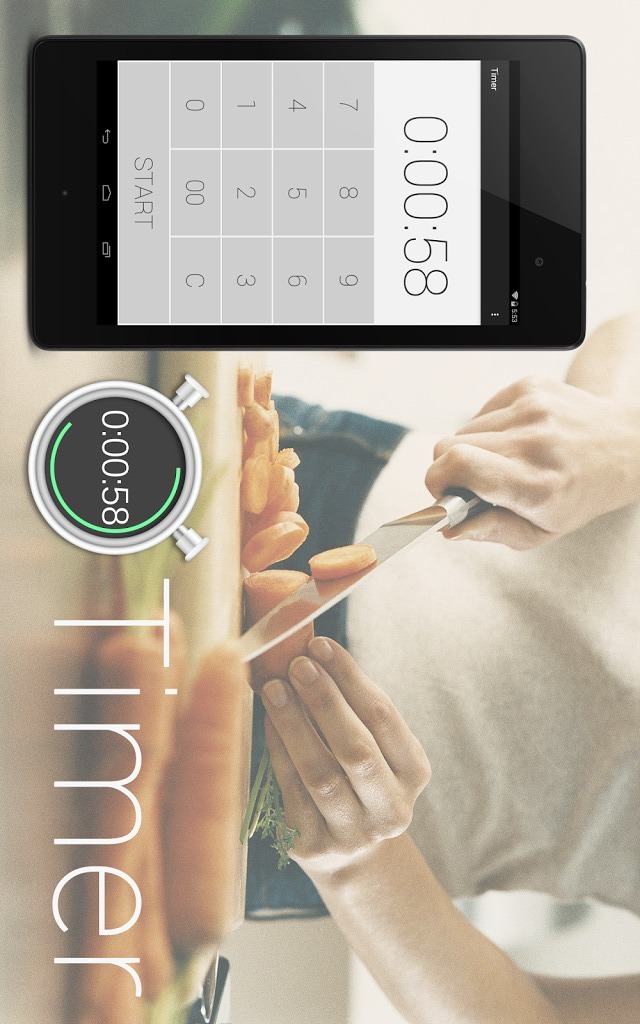 タイマー - シンプルなキッチンタイマー&amp;ストップウォッチのスクリーンショット_1