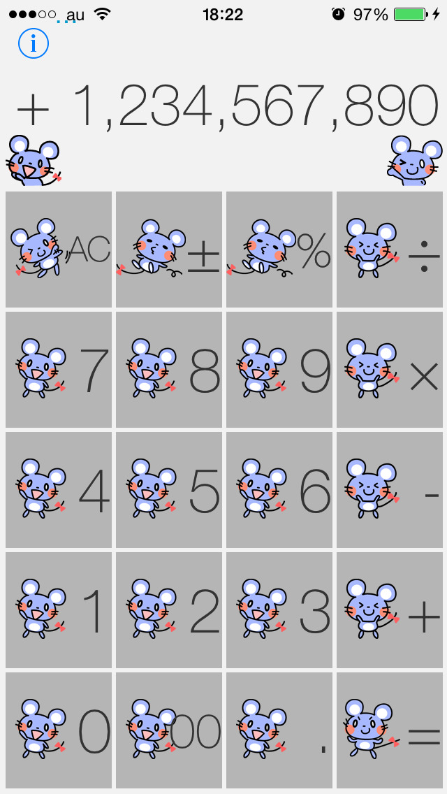 かわいいネズミの電卓のスクリーンショット_2