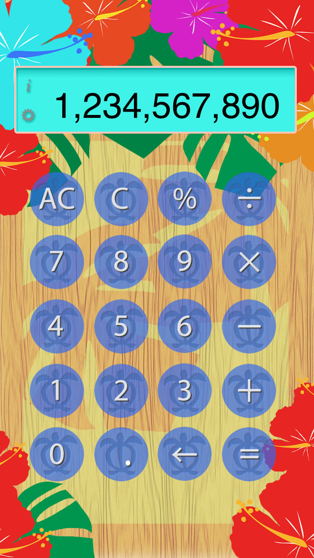 トロピカル電卓〜ハワイアン気分満載の無料リゾート電卓〜のスクリーンショット_4