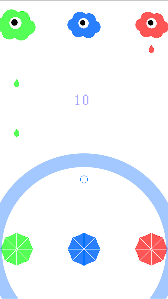 レインドロップ〜落ちる雫を傘で防げ！〜のスクリーンショット_2