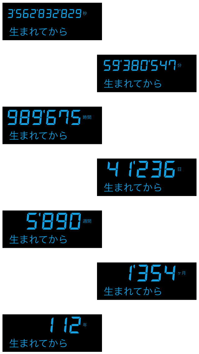 あの日から…あの日まで : 記念日,誕生日,重要な日,開始日などのカウントアップ＆カウントダウンのスクリーンショット_5