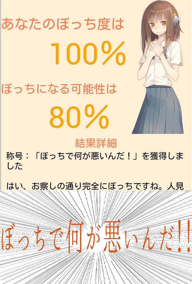 ぼっち度診断のスクリーンショット_3