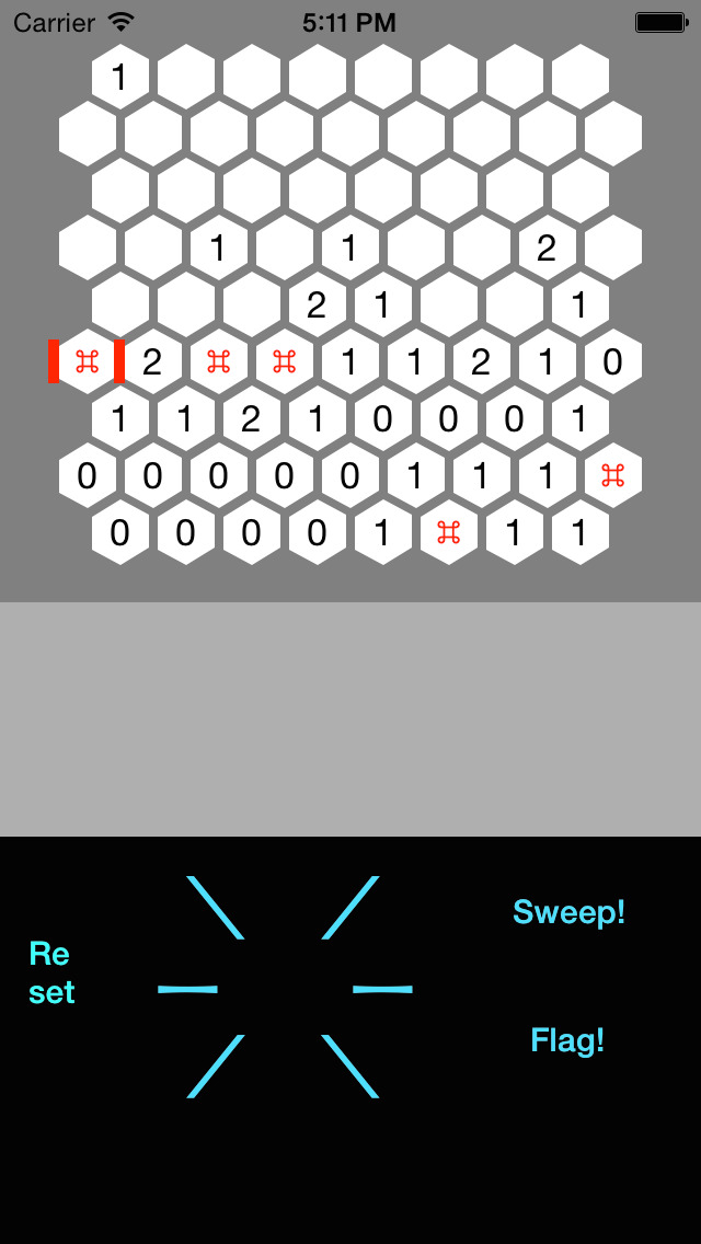マインスイーパー-MineSweeper-hexagonのスクリーンショット_1