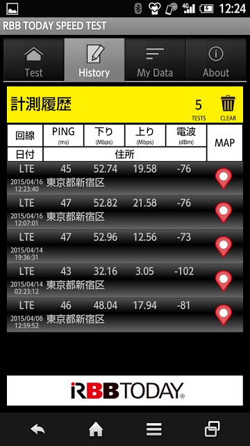 RBB TODAY SPEED TESTのスクリーンショット_3