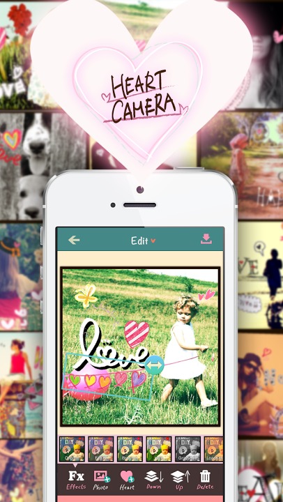 My Heart Camera 無料でかわいいハートのカメラのスクリーンショット_1