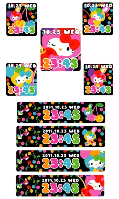ハローキティ 時計ウィジェット(KT1)のスクリーンショット_2