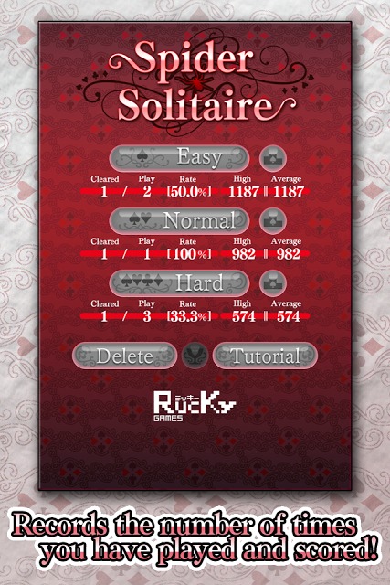 スパイダーソリティア -Spider Solitaire-のスクリーンショット_1