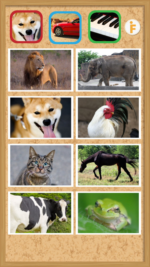 鳴き声タッチ-動物・乗り物・楽器の写真と音のスクリーンショット_2