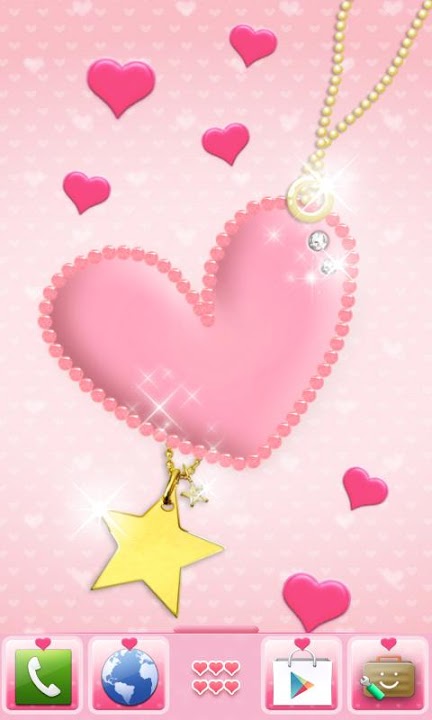 pink heart Themeのスクリーンショット_1